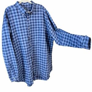 Ralph Lauren performance flannel blue 3XLT button front long sleeve shirt preppy